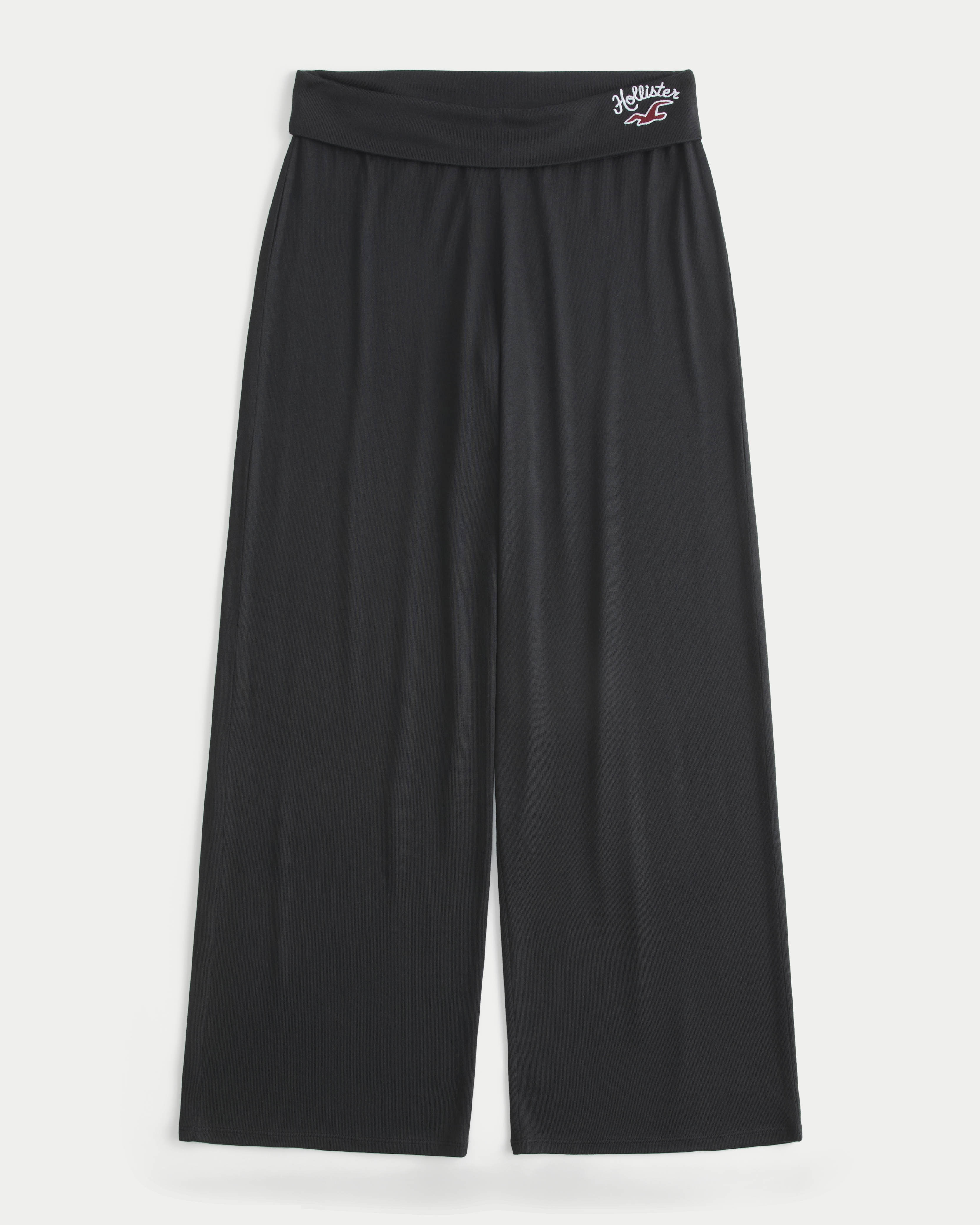 Always Cozy Foldover Waist Knit Wide-Leg Pants
