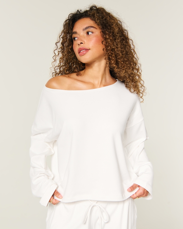 Hollister Comfy Cloud Off-the-Shoulder Top, White view 1