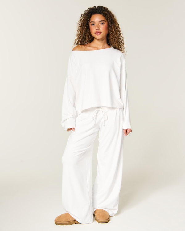 Hollister Comfy Cloud Off-the-Shoulder Top, White view 2