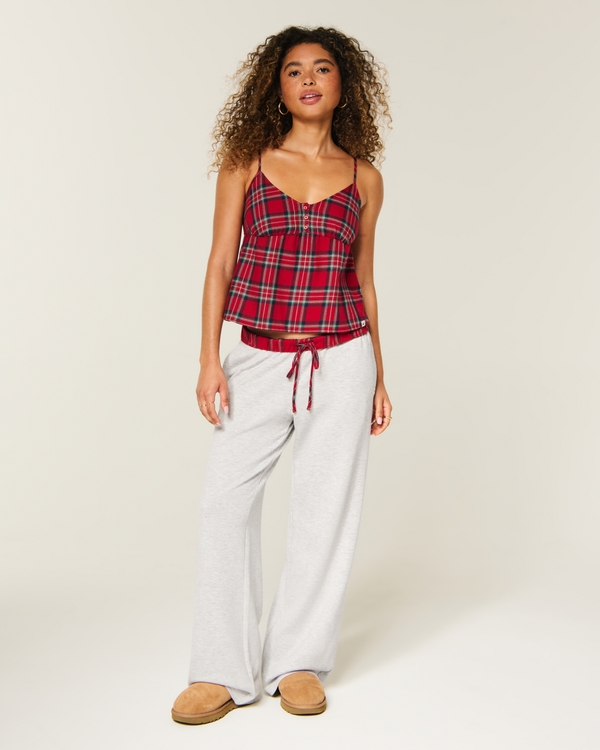 Low-Rise Wide-Leg Knit Pants