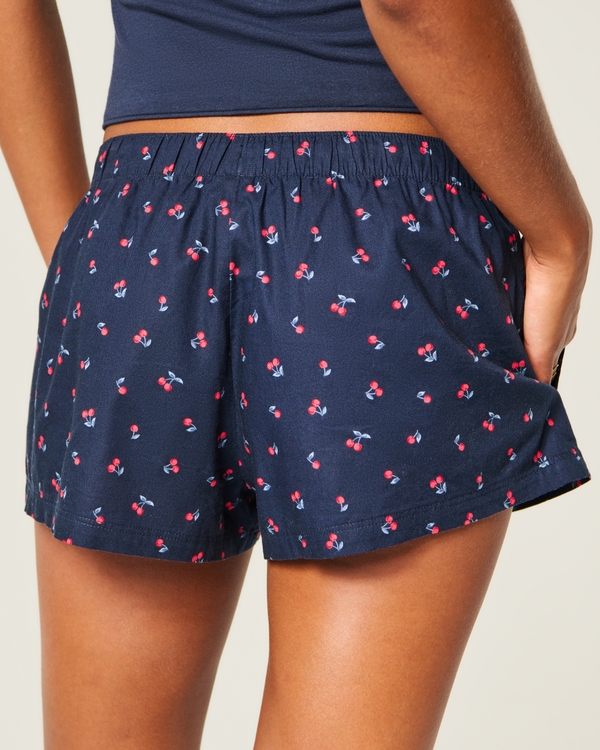 Sleep Boxer Shorts, Navy Pattern view 2
