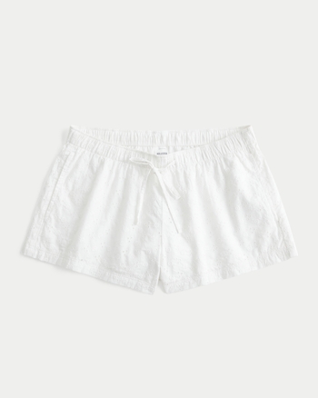 Women's Eyelet Sleep Boxer Shorts | Women's New Arrivals | HollisterCo.com