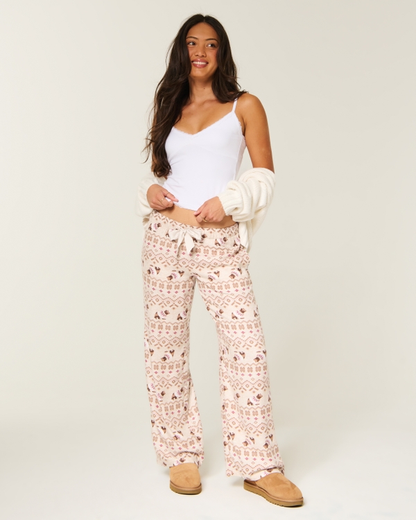 Satin Tie Flannel Pants