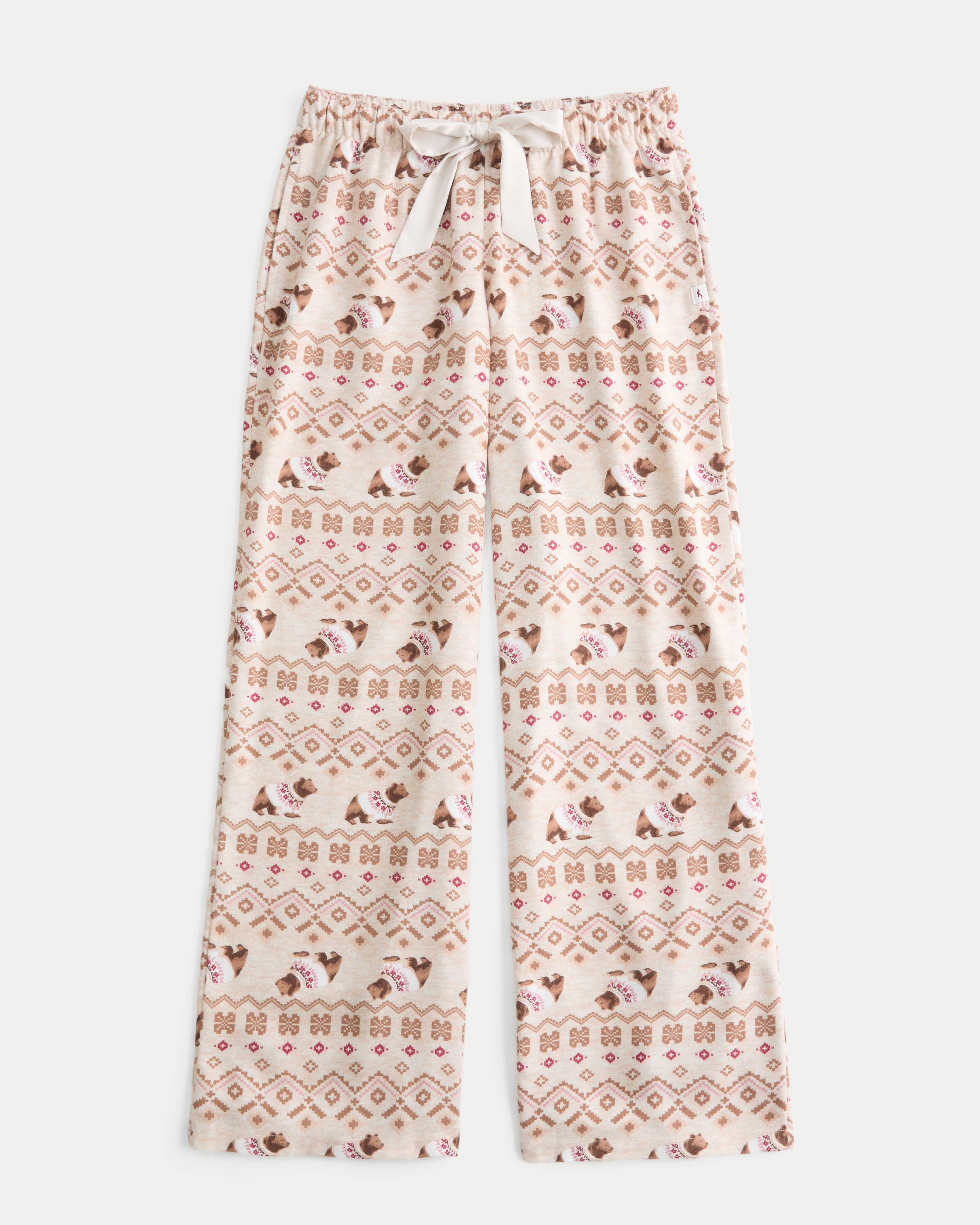 Satin Tie Flannel Pants