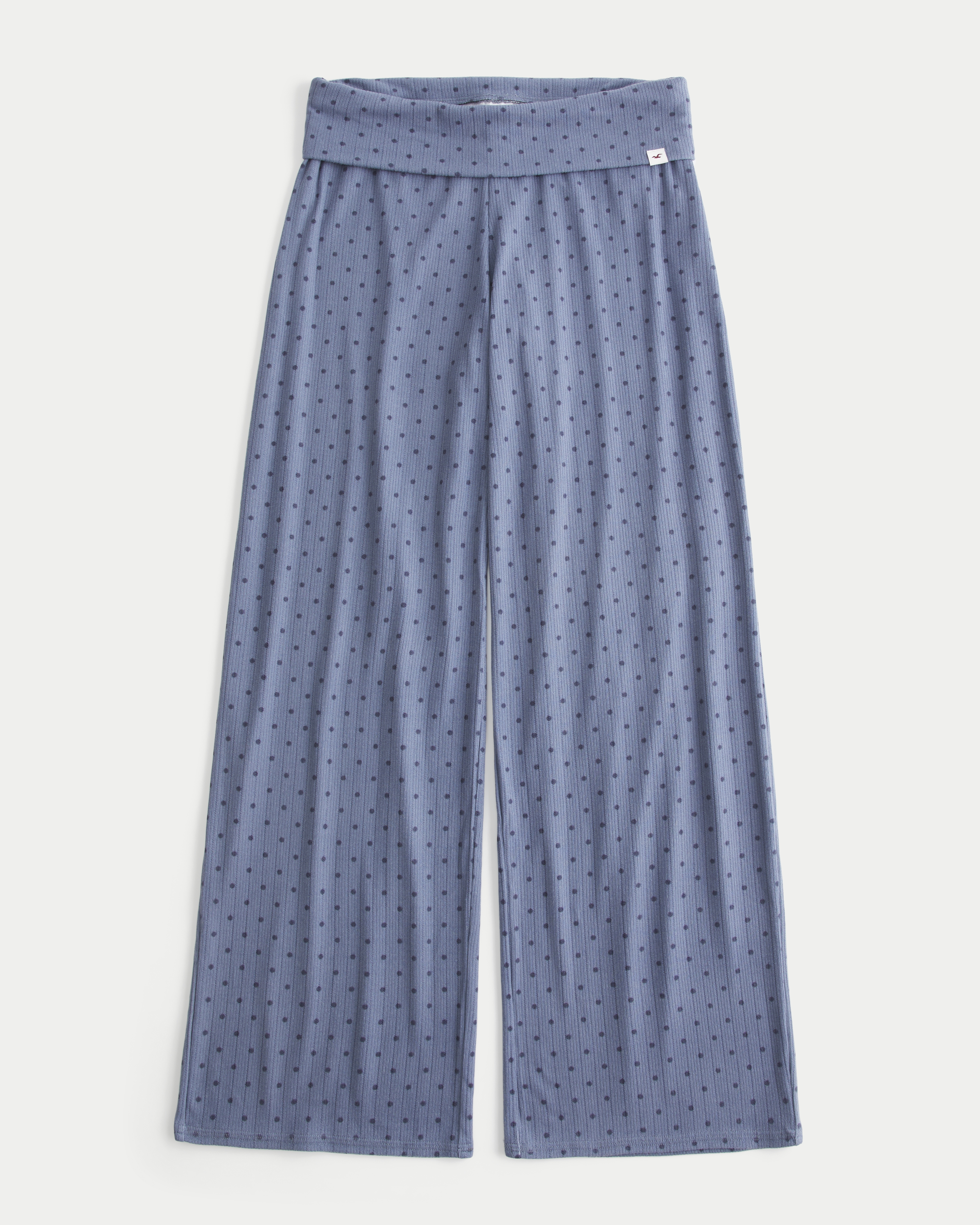 Ultimate Cozy Rib Foldover Waist Wide-Leg Pants