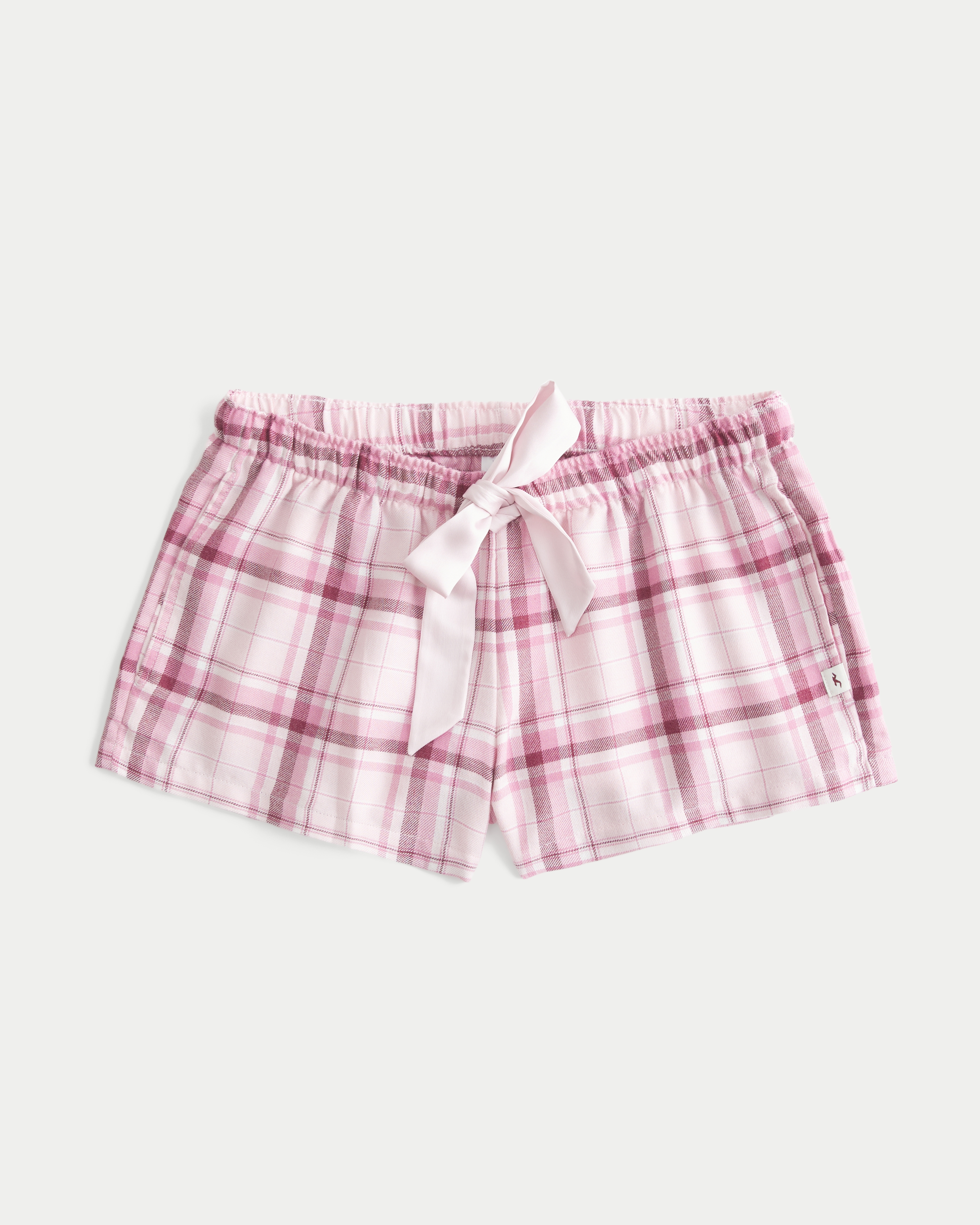 Satin Tie Flannel Shorts