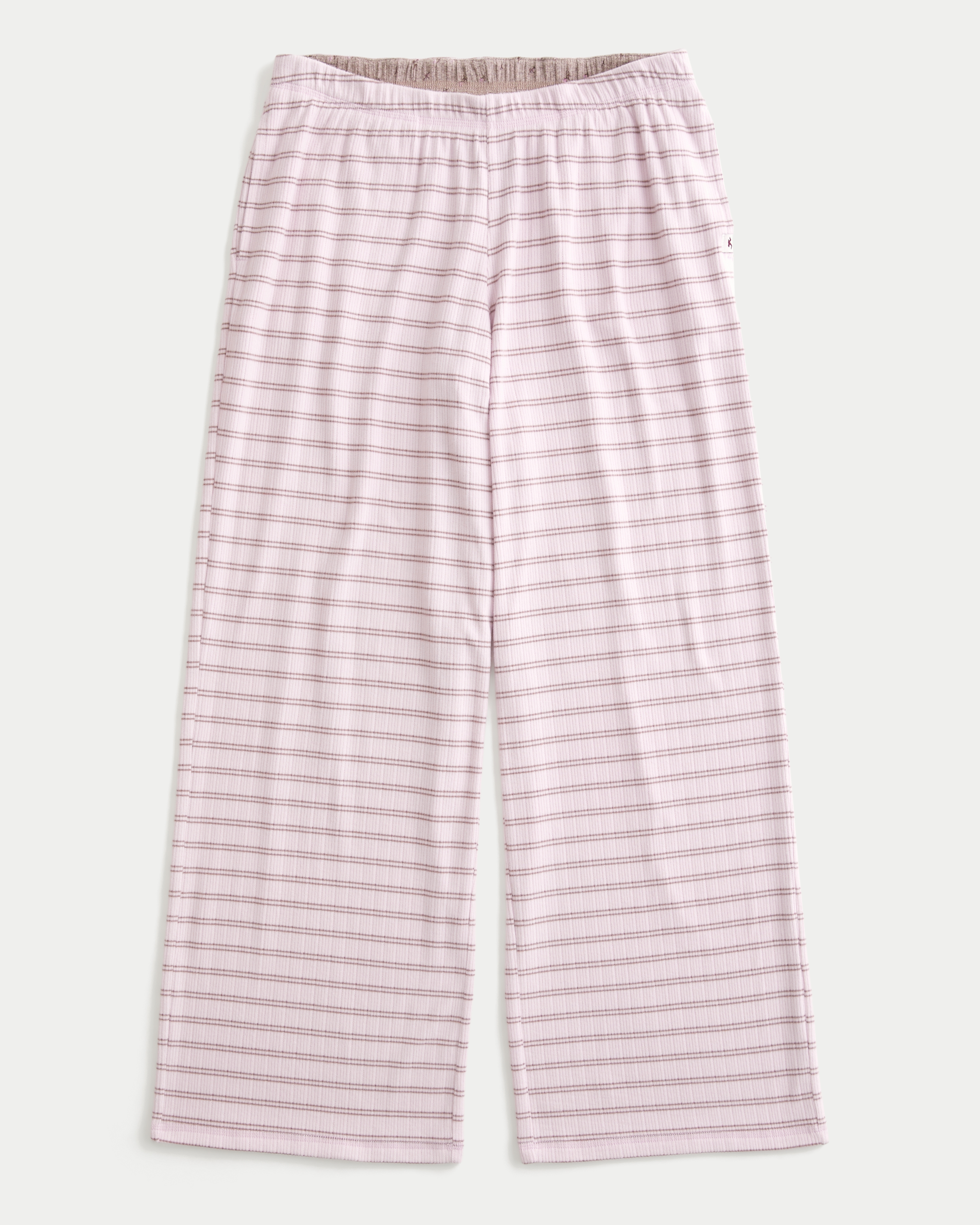 Cozy Pointelle Wide-Leg Pants