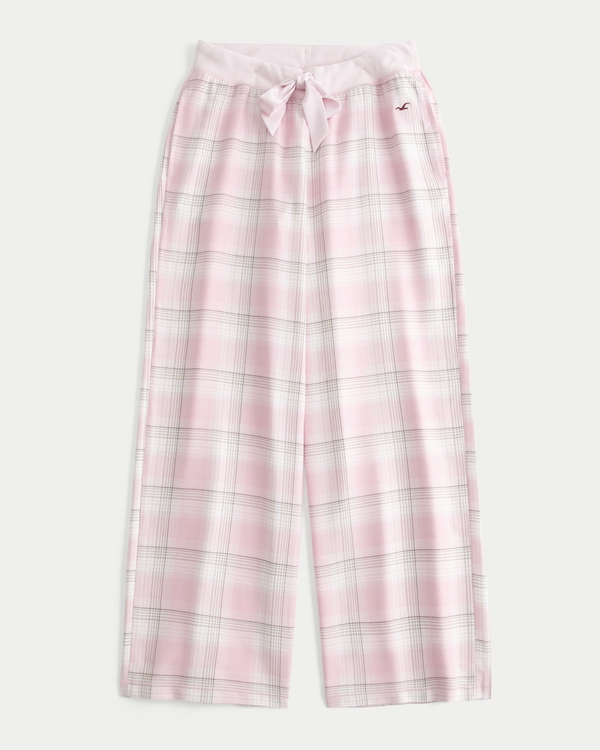Hollister Remi Flannel Wide-Leg Pants