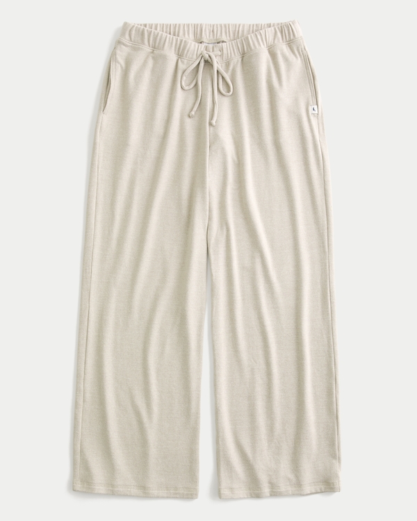 Always Cozy Wide-Leg Pants, Light Grey Sd/texture view 1