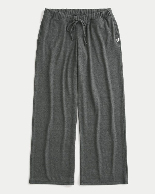 Always Cozy Wide-Leg Pants, Dark Grey Flat view 1
