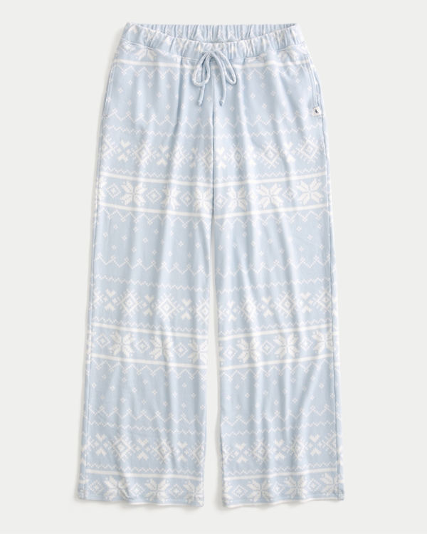 Always Cozy Wide-Leg Pants, Navy Pattern view 1