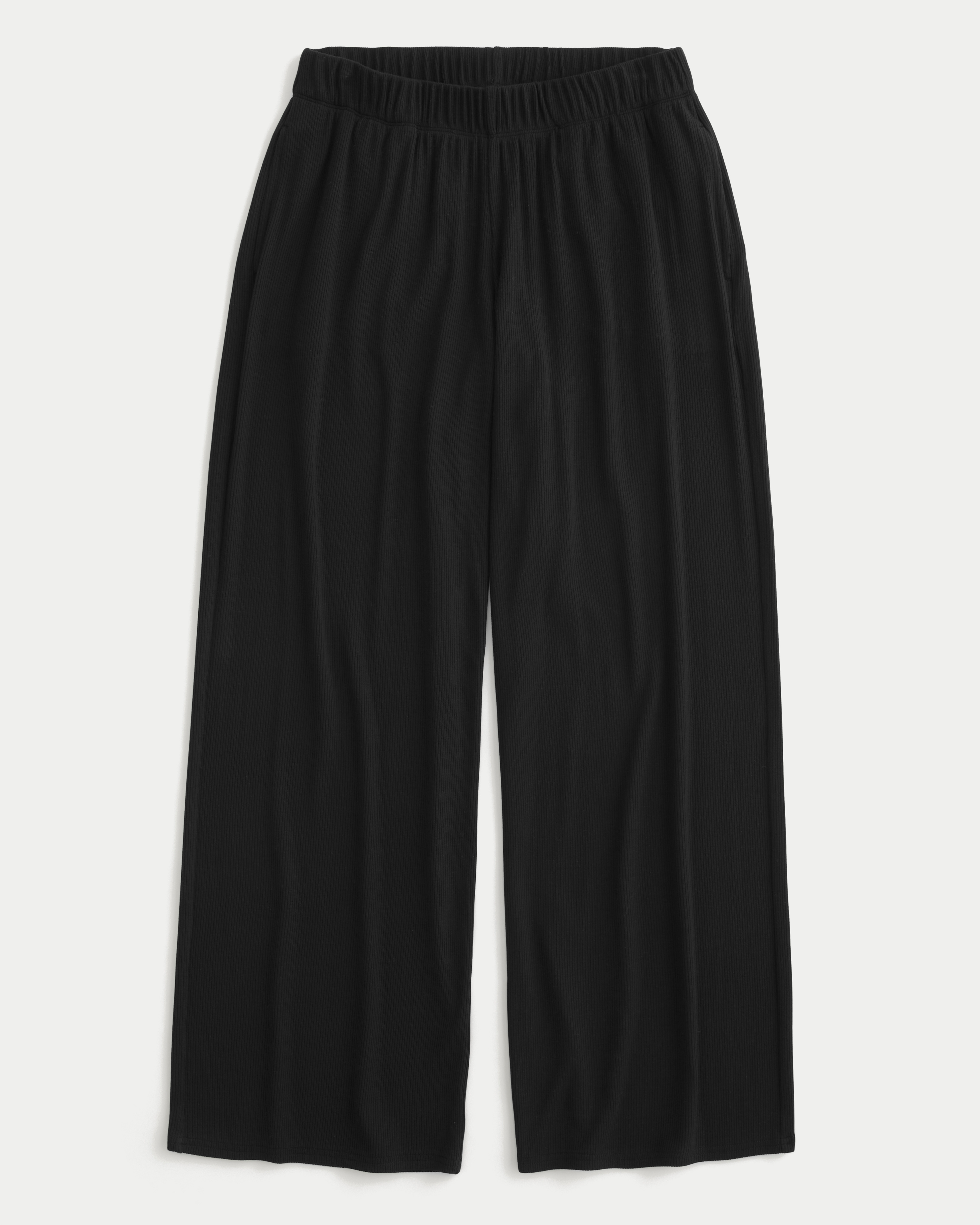 Rib Wide-Leg Pants