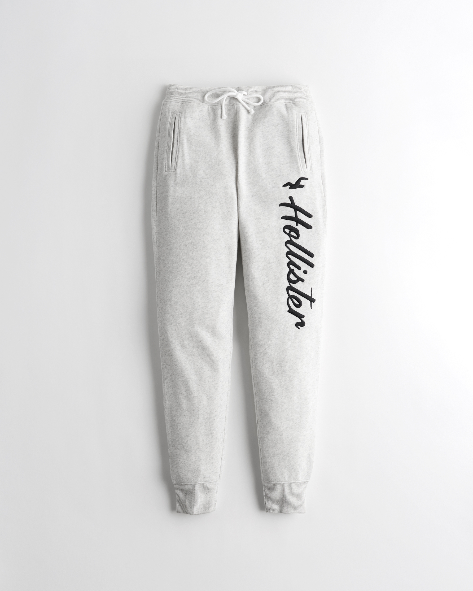 hollister high rise twill joggers