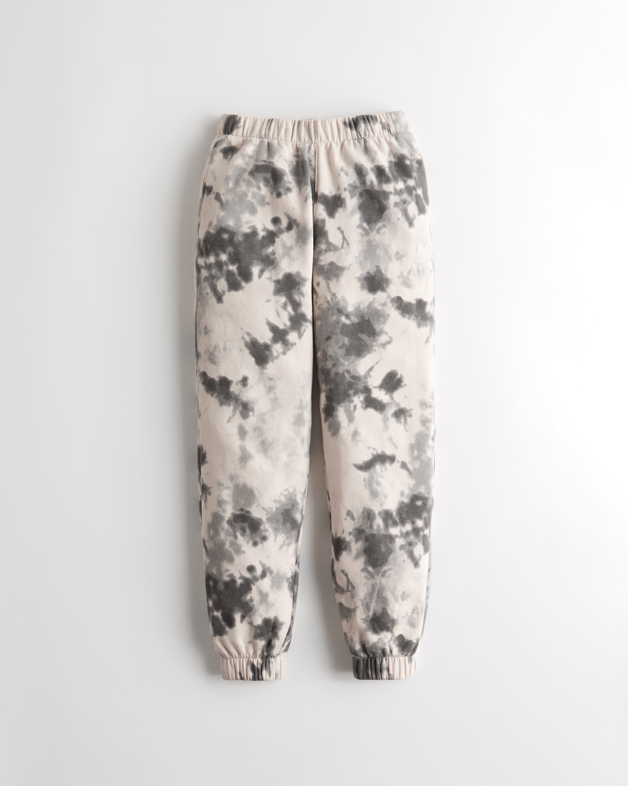 high rise logo fleece joggers hollister