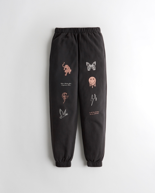 hollister high rise dad joggers