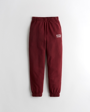 high rise fleece joggers hollister