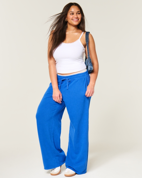 Low-Rise Baggy Sweatpants, Cobalt view 1