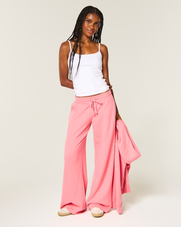 Hollister Feel Good Low-Rise Baggy Sweatpant, Peach view 1
