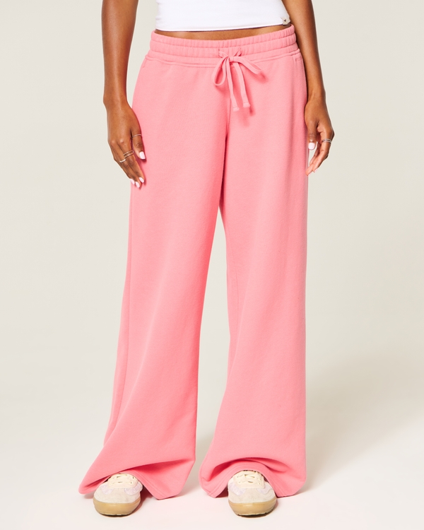 Hollister Feel Good Low-Rise Baggy Sweatpant, Peach view 2