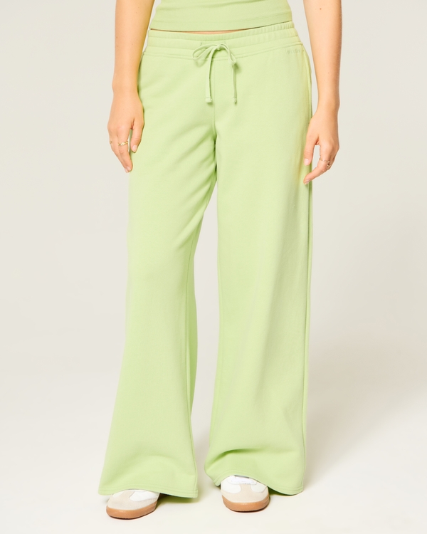 Hollister Feel Good Low-Rise Baggy Sweatpant, Lime view 2