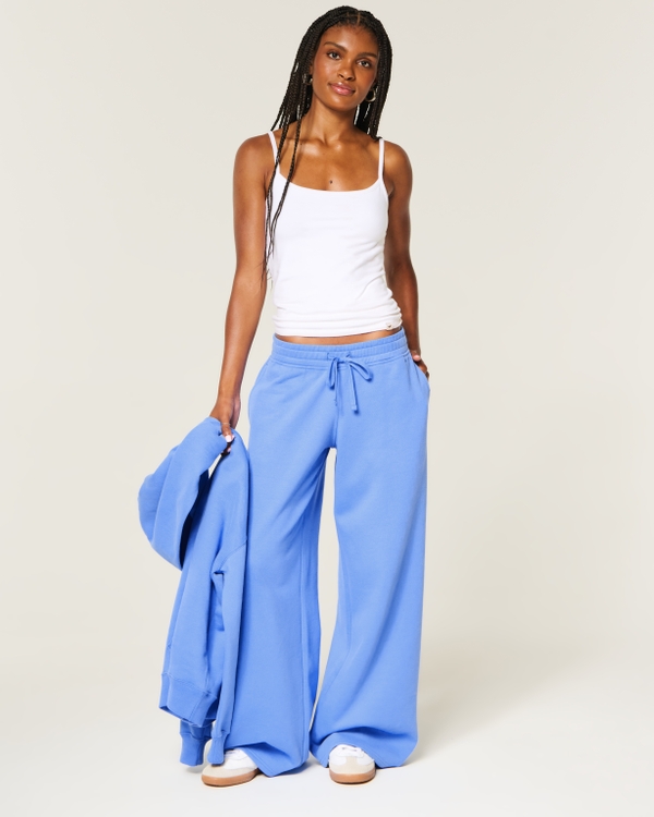 Hollister Feel Good Low-Rise Baggy Sweatpant, Cornflower Blue view 1