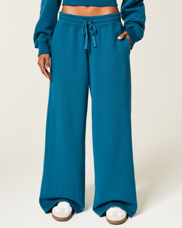 Hollister Feel Good Low-Rise Baggy Sweatpant, Dark Blue view 2