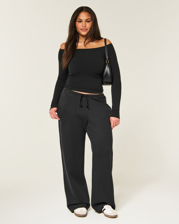 Hollister Feel Good Low-Rise Wide-Leg Sweatpants