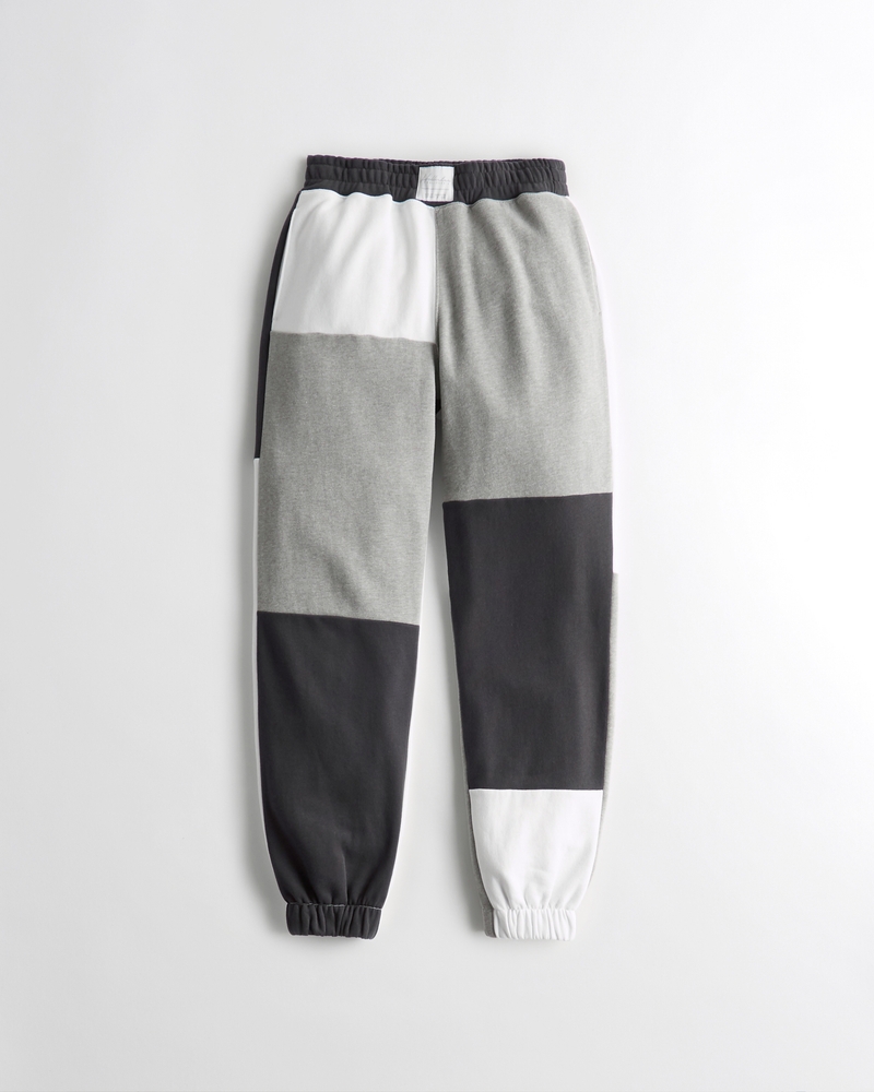 Women's Ultra High-Rise Fleece Patchwork Dad Joggers - Hollister