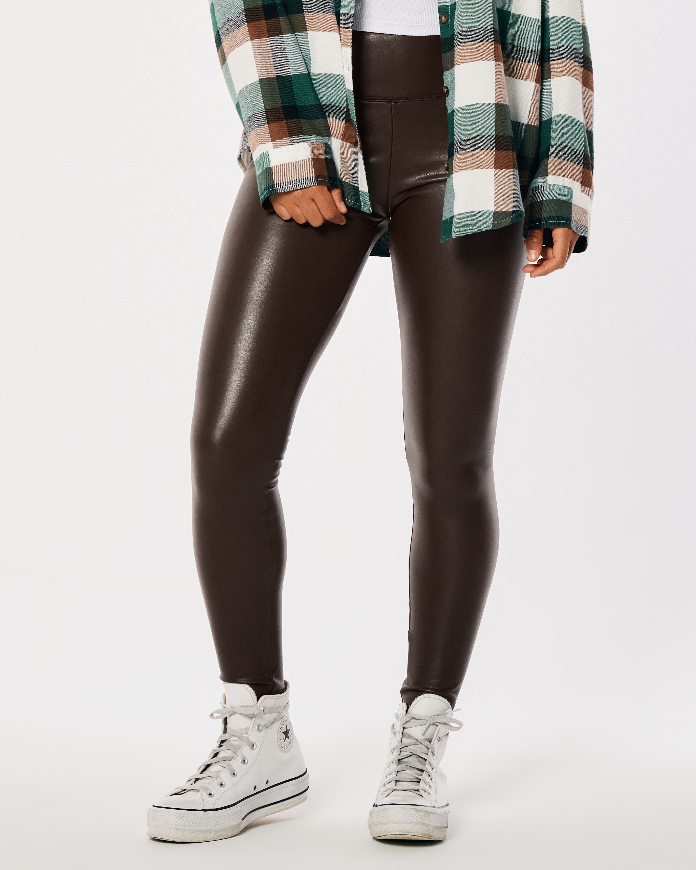 Ultra High-Rise Vegan Leather Leggings