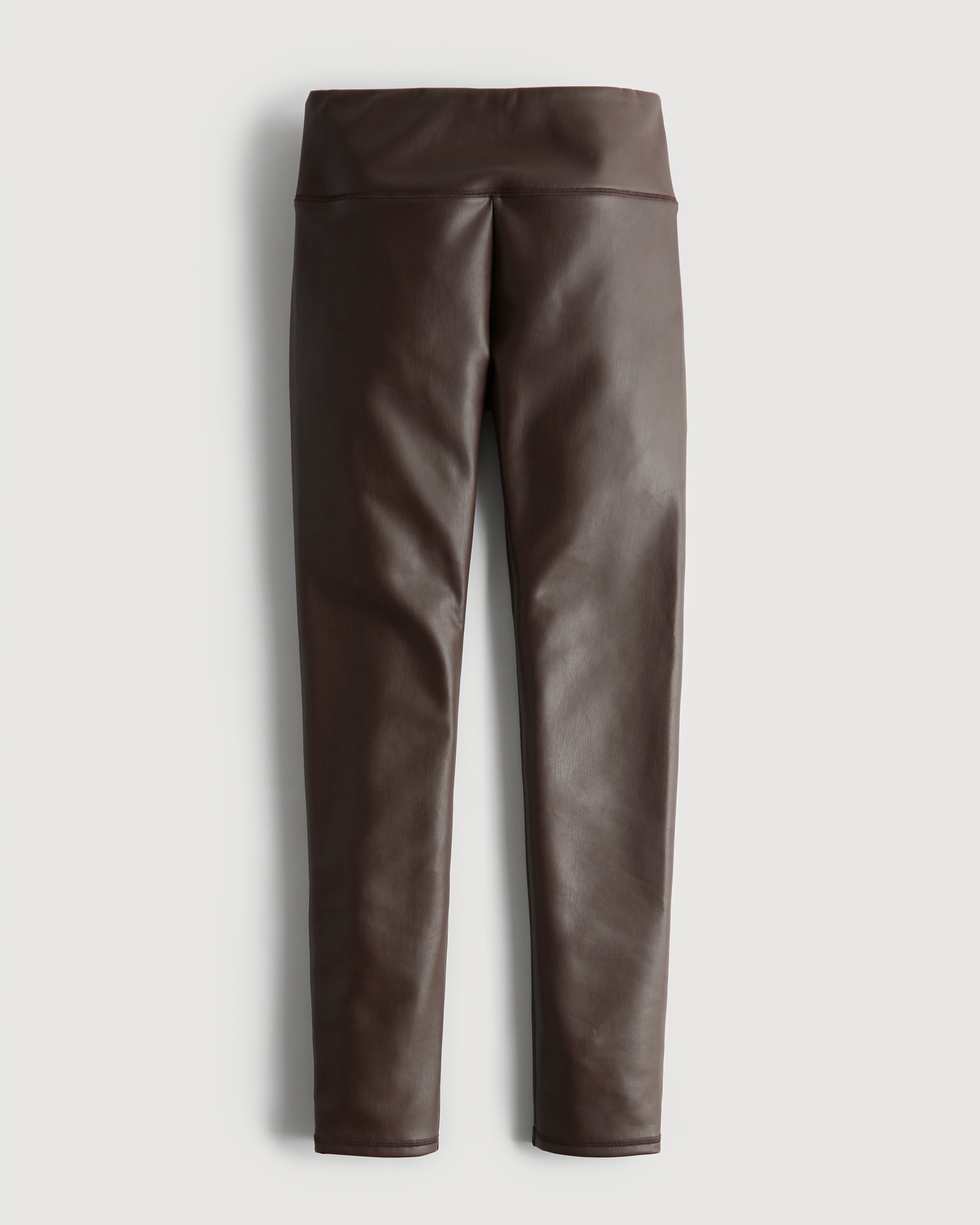 Hollister faux leather dad pants in black