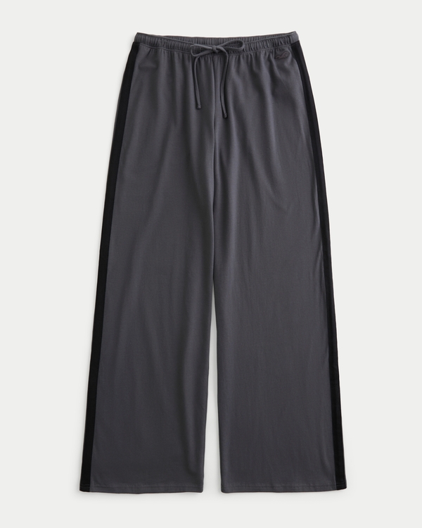 Knit Pull-On Track Pants, Dark Gray view 1
