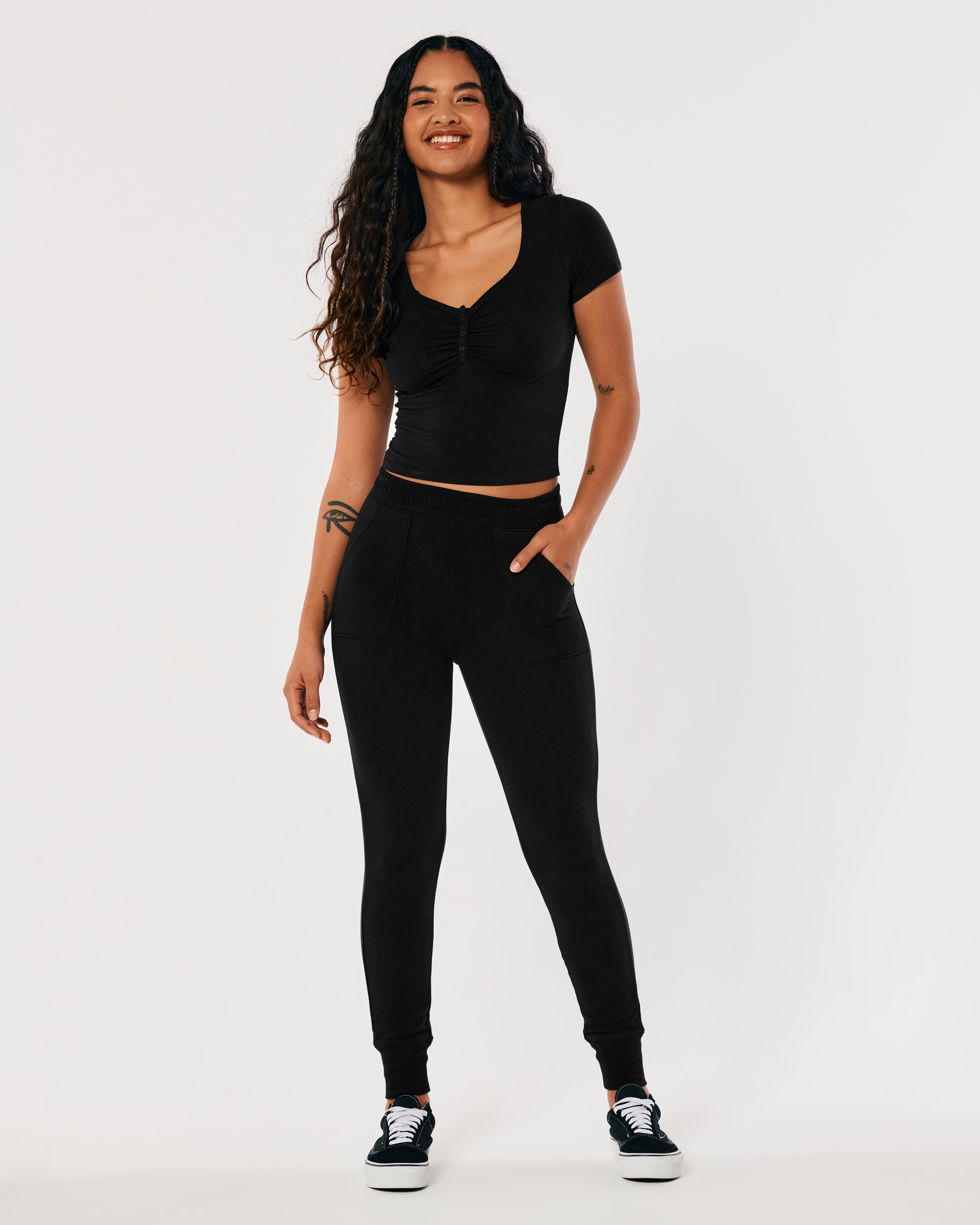 Hollister ultra high rise fleece leggings online