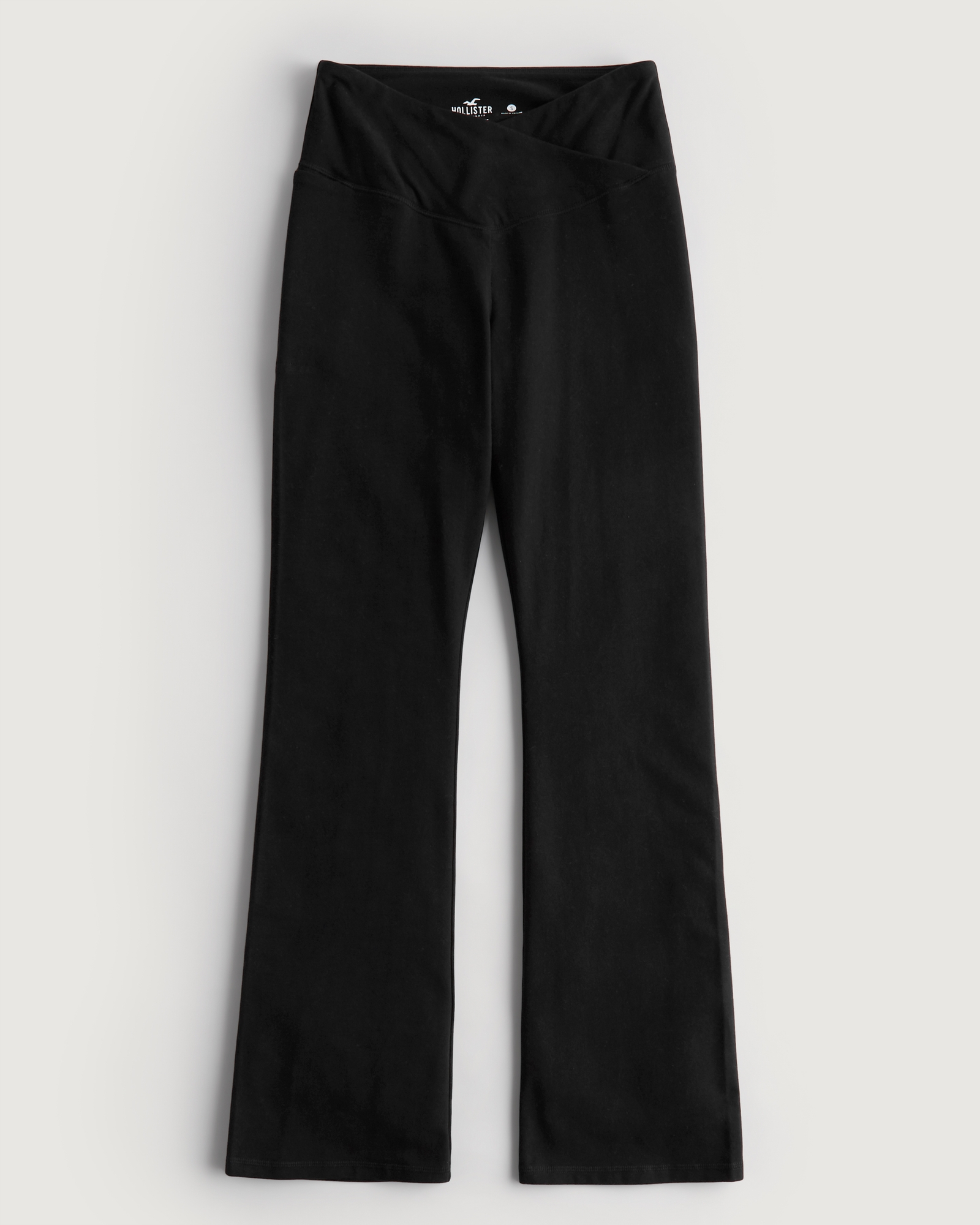 Black Super High Rise Luxe Crossover Bootcut Legging