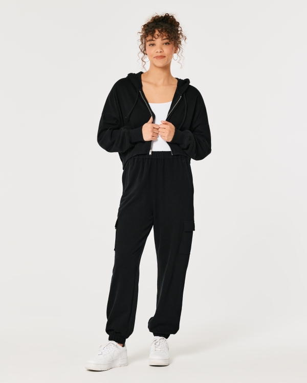 Hollister black joggers womens new arrivals