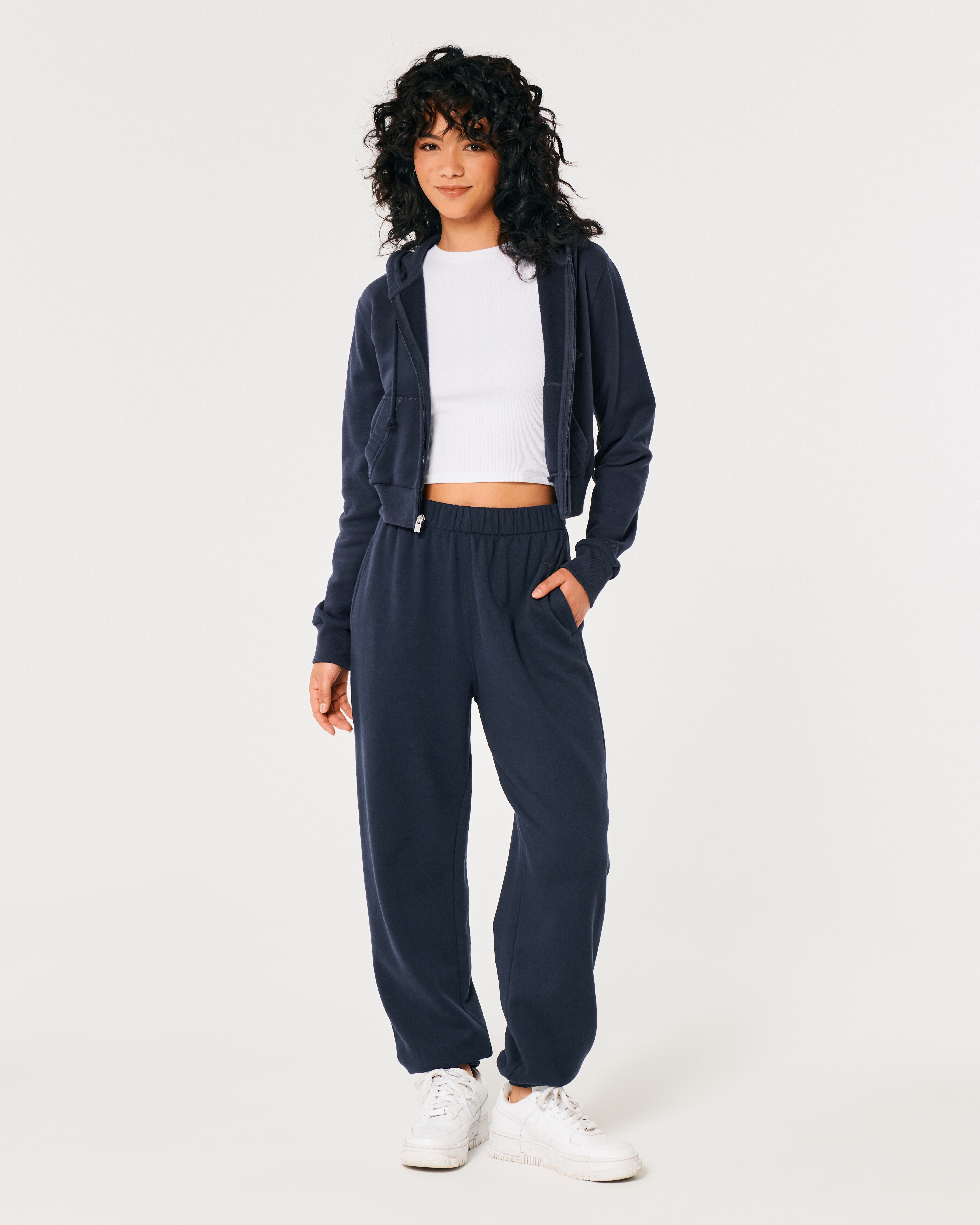 Hollister fleece joggers best sale