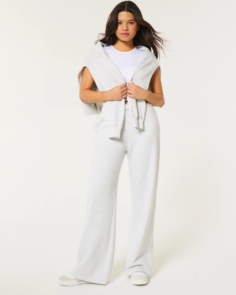 Hollister Feel Good Fleece Wide-Leg Pants