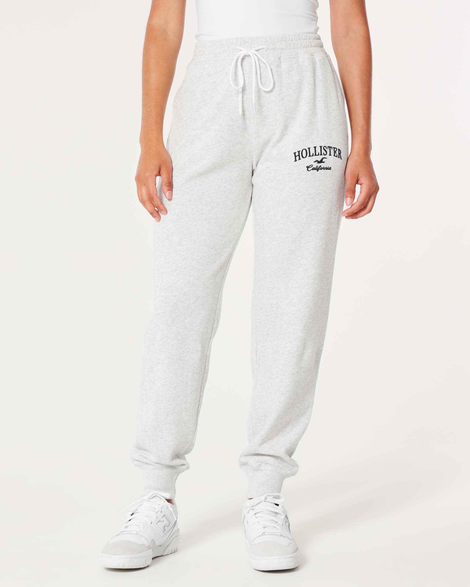 Hollister Graphic Flare Sweatpants ($20) ❤ liked on Polyvore featuring  activewear, activew…