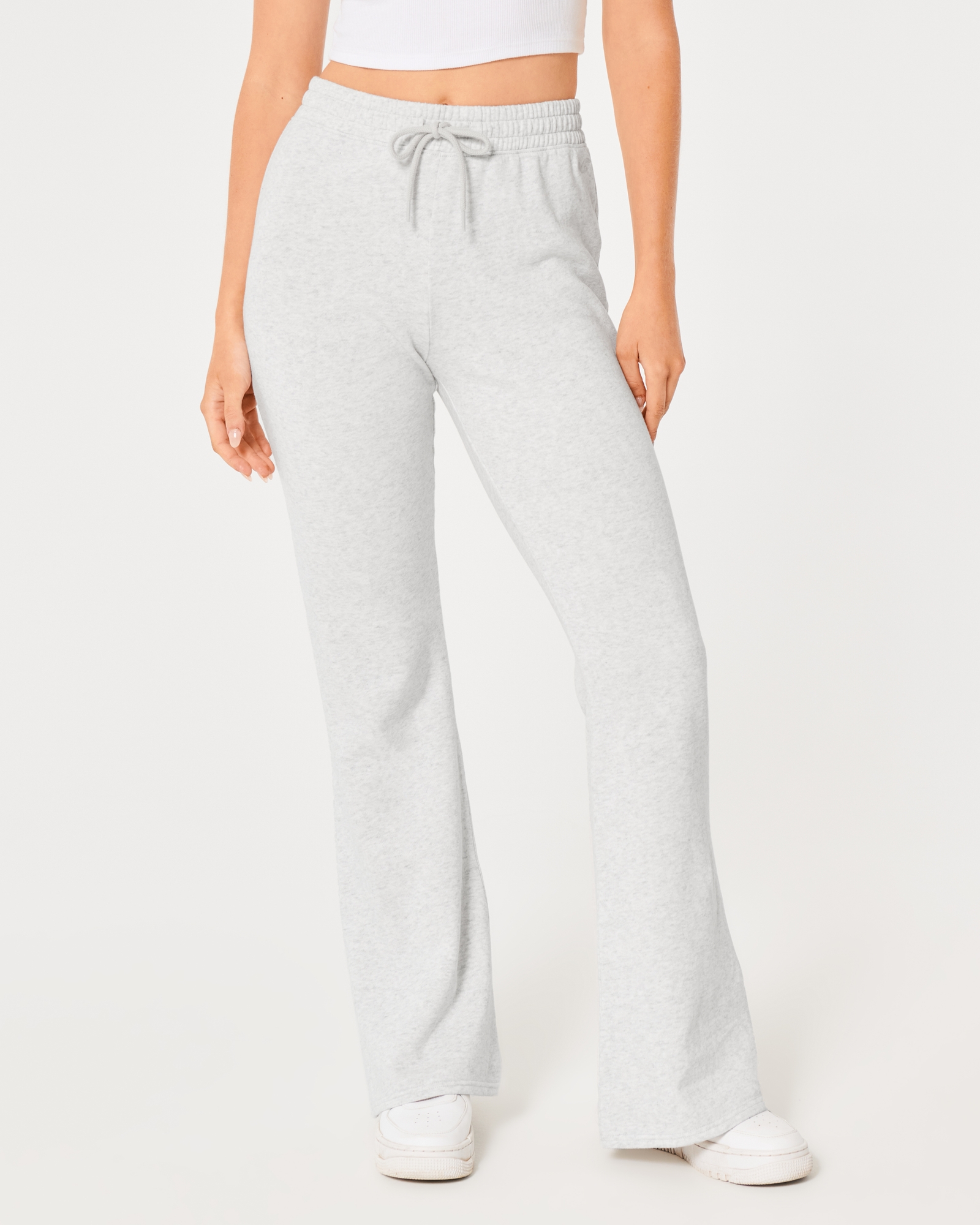 Jeans & Trousers, Hollister Fleece Grey Sweatpants