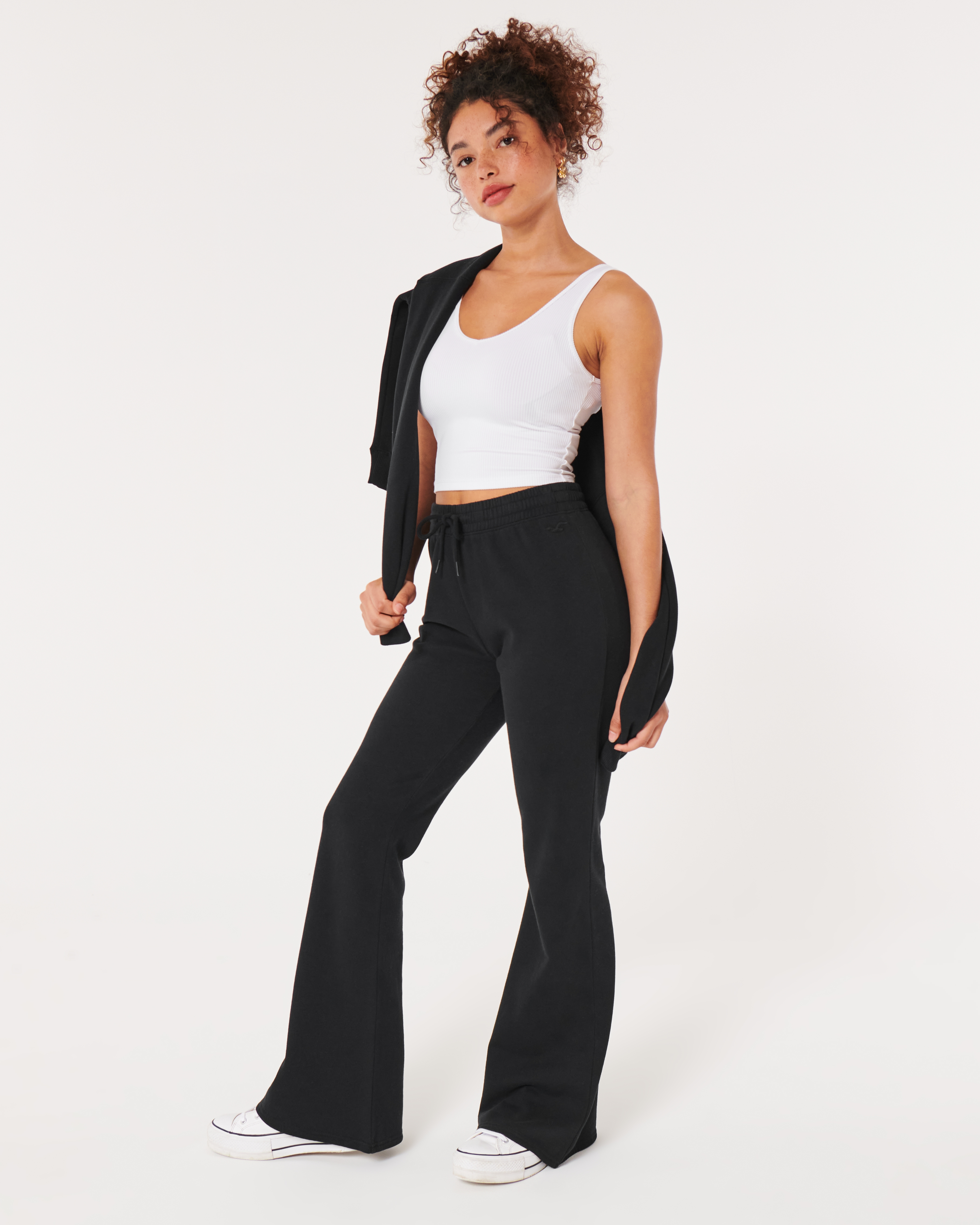 Hollister, Pants & Jumpsuits, Black Flare Leggings