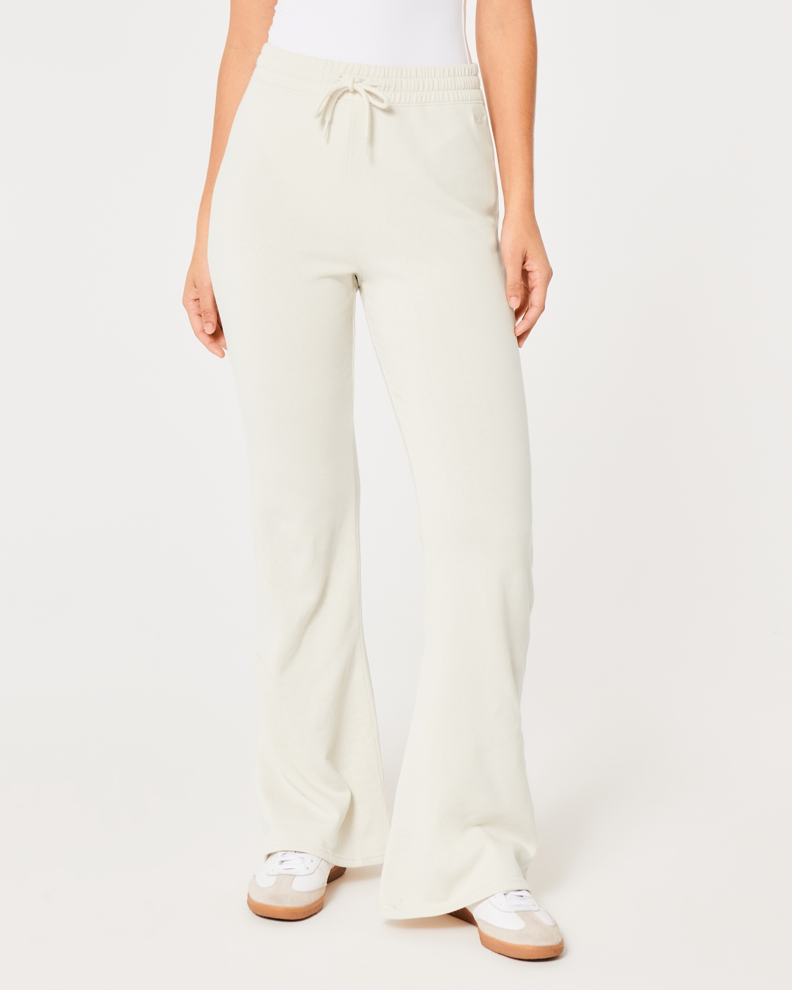 HOLLISTER Flared Trousers 'CYBER DROP' in Light Pink