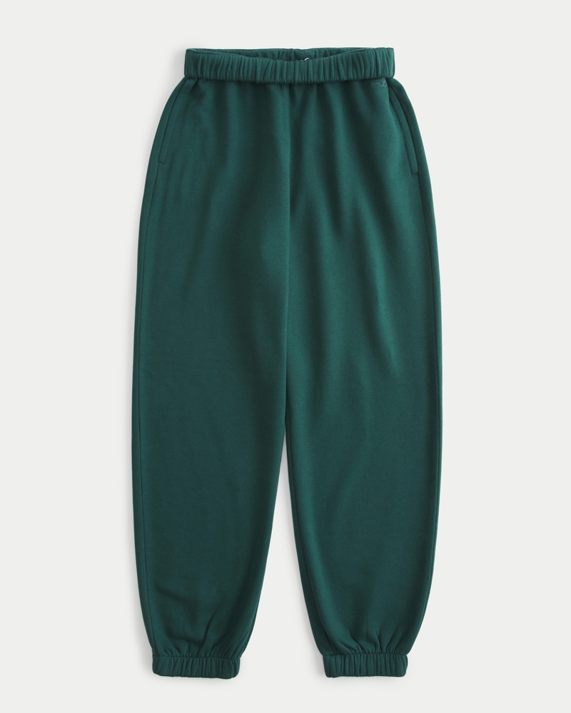 ULTRA HIGH-RISE LOGO WAIST FLEECE DAD JOGGERS