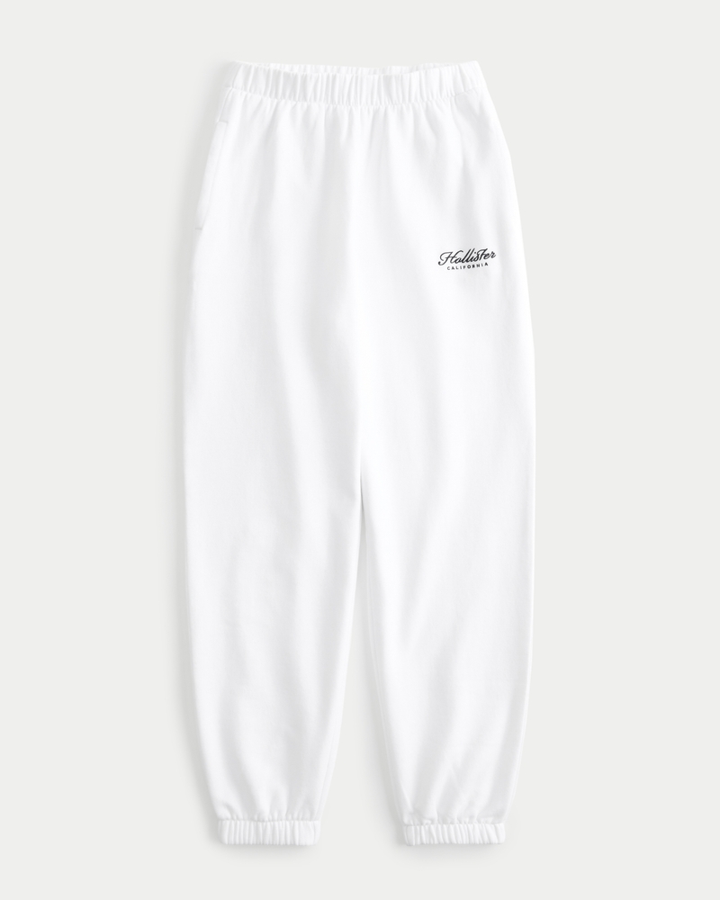 Hollister store white sweatpants