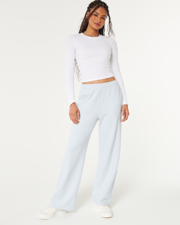 Hollister Social Tourist High-Rise Wide-Leg Sweatpants