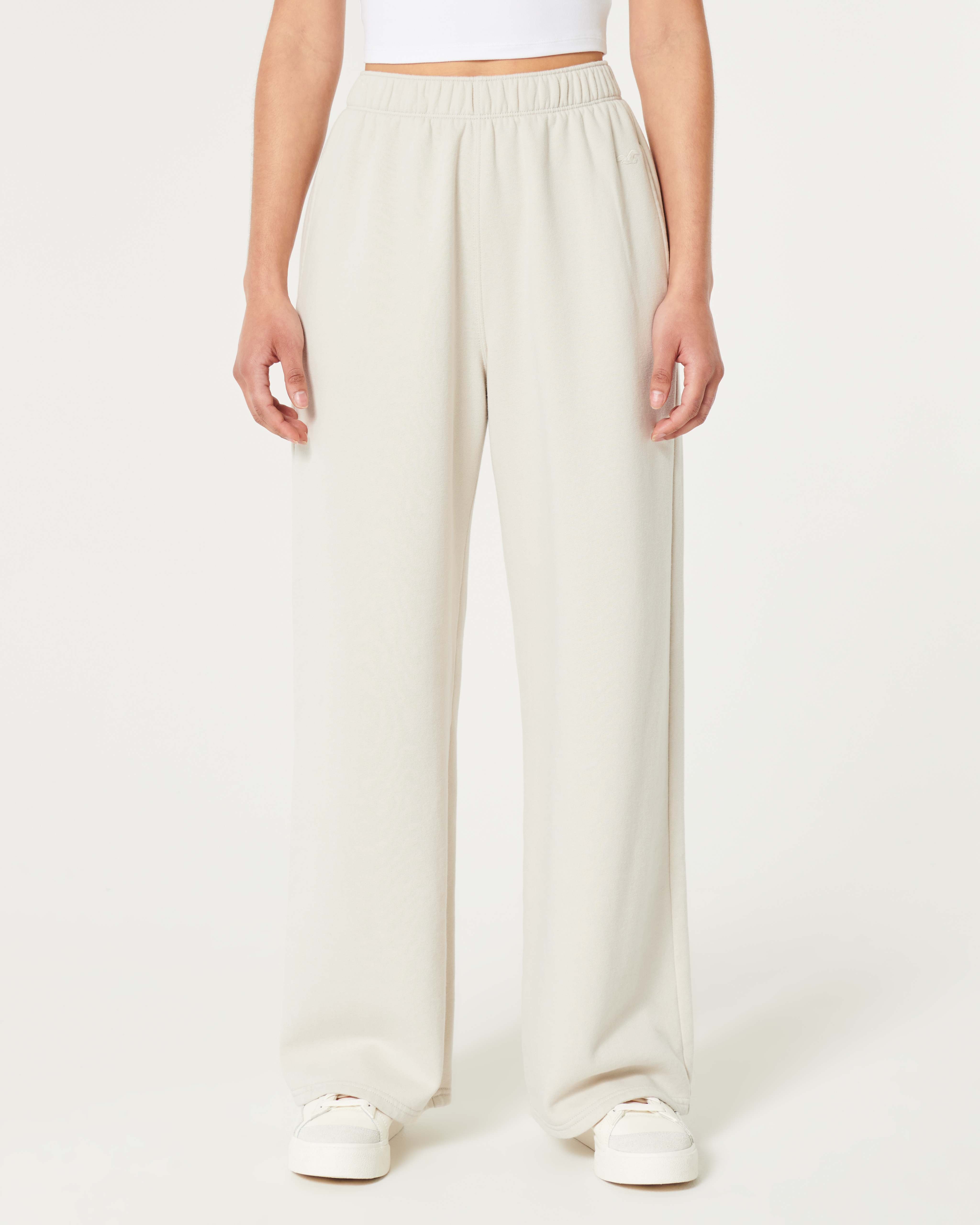 Hollister Feel Good Fleece Wide-Leg Pants