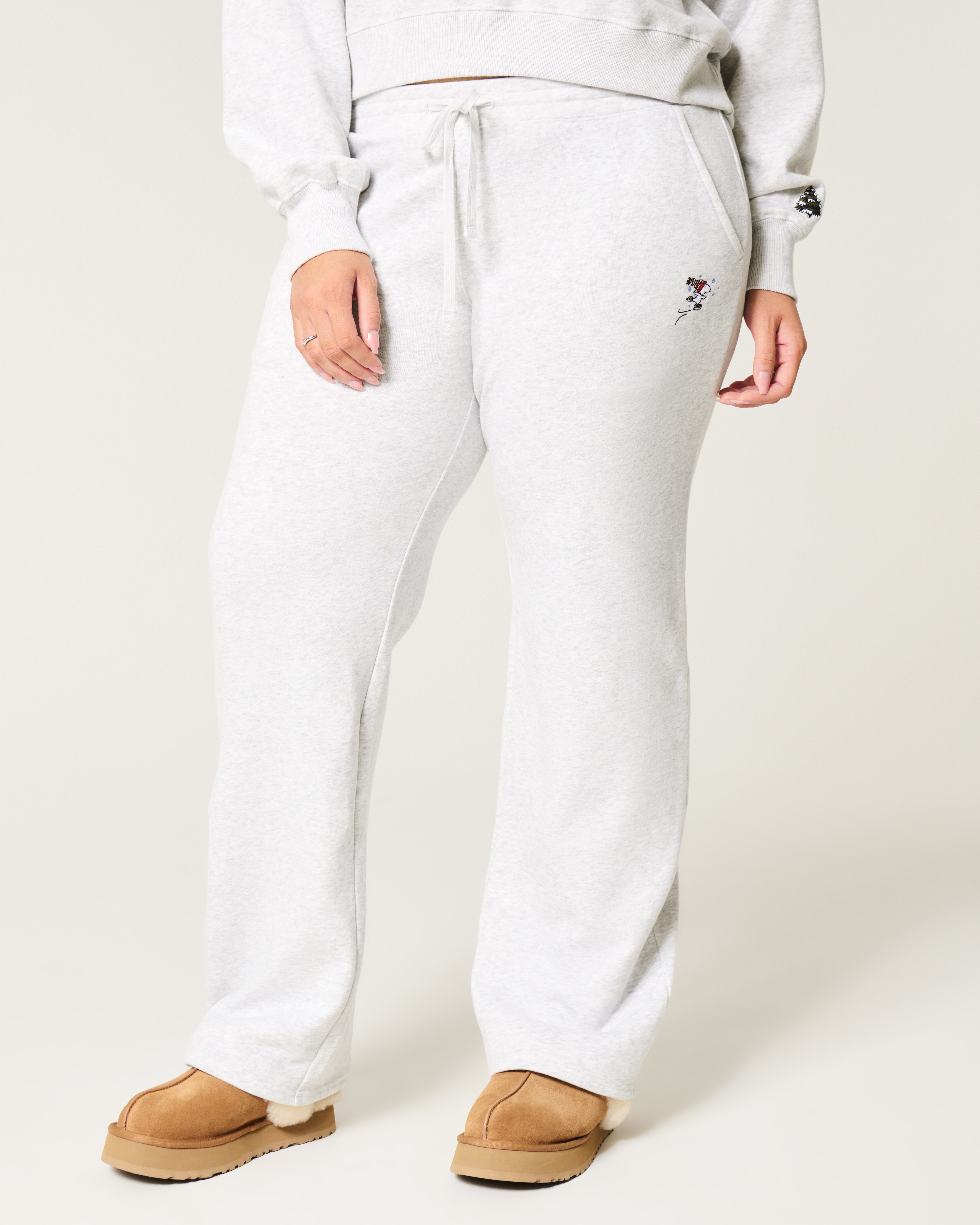 Snoopy Graphic Straight Sweatpants