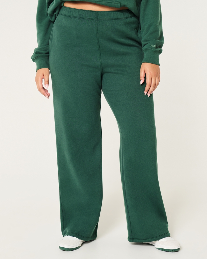 Hollister Feel Good Fleece Wide-Leg Pants