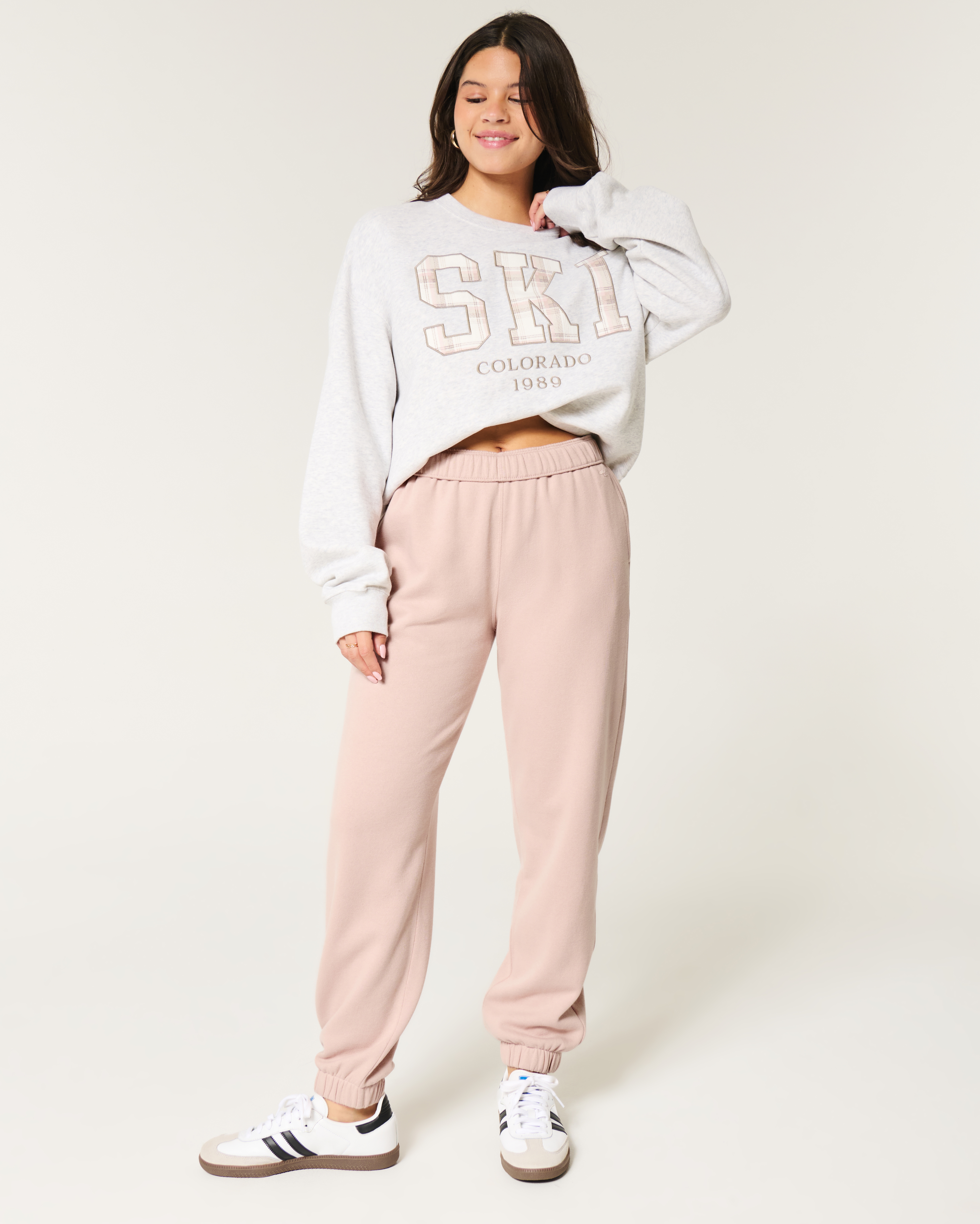 Hollister dad sweats good and cropped sweater set