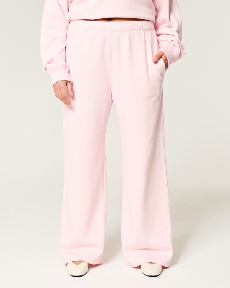 Women's Hollister Feel Good Wide-Leg Fleece Pants Women's Sale