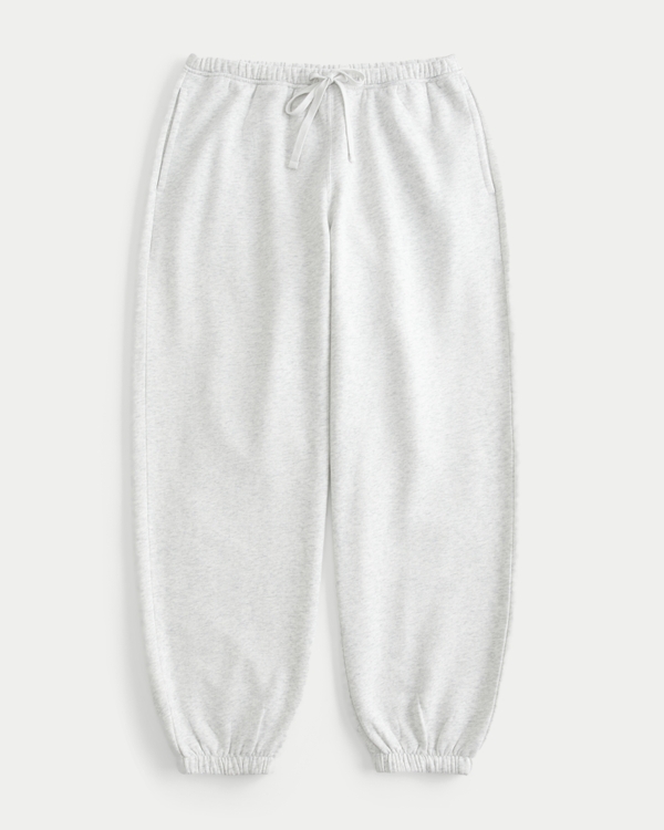 Baggy Fleece Joggers, Light Heather Grey view 1