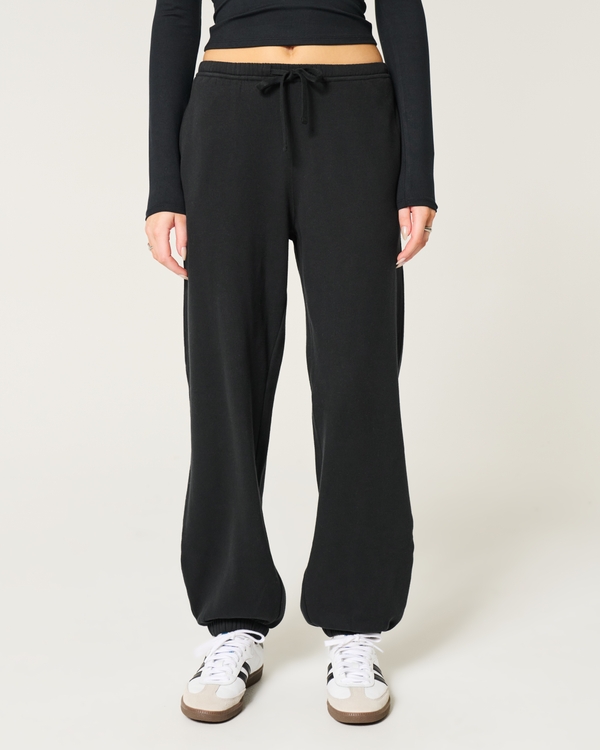 Fleece Joggers, Black view 2